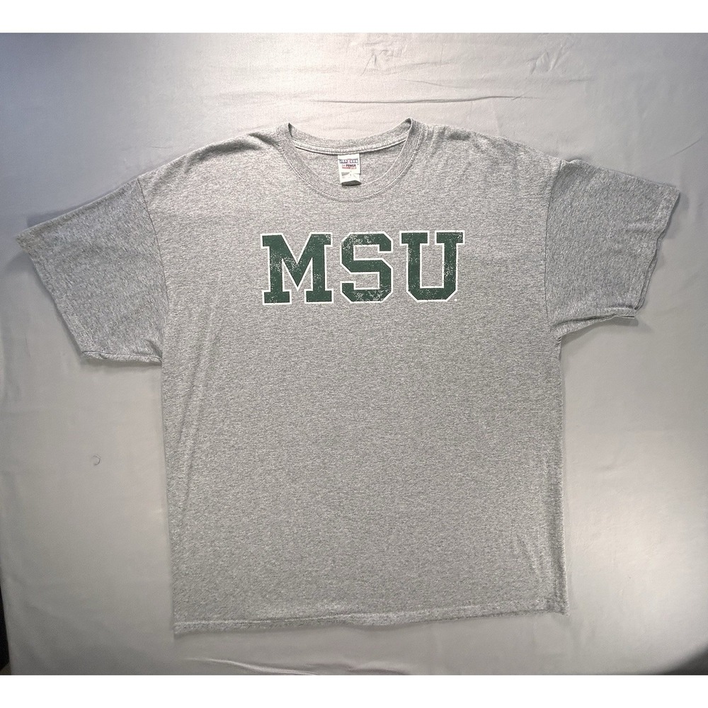 Michigan State University Spartans College Heather Gray Shirt‎ Men's 2XL